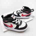 Nike Court Borough Mid 2 Infantil Branco Preto Vermelho