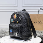 Coach West Backpack Space Edition Signature Canvas Black