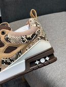 Skate Sneaker Brown Snakeskin