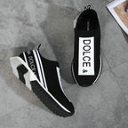 Dolce & Gabbana Sorrento Logo Slip On Black Grey White