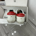 Golden Goose Super-Star White Net Red Star