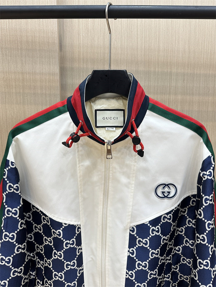 Jaqueta Corta-Vento Gucci GG Monogram Color-Block