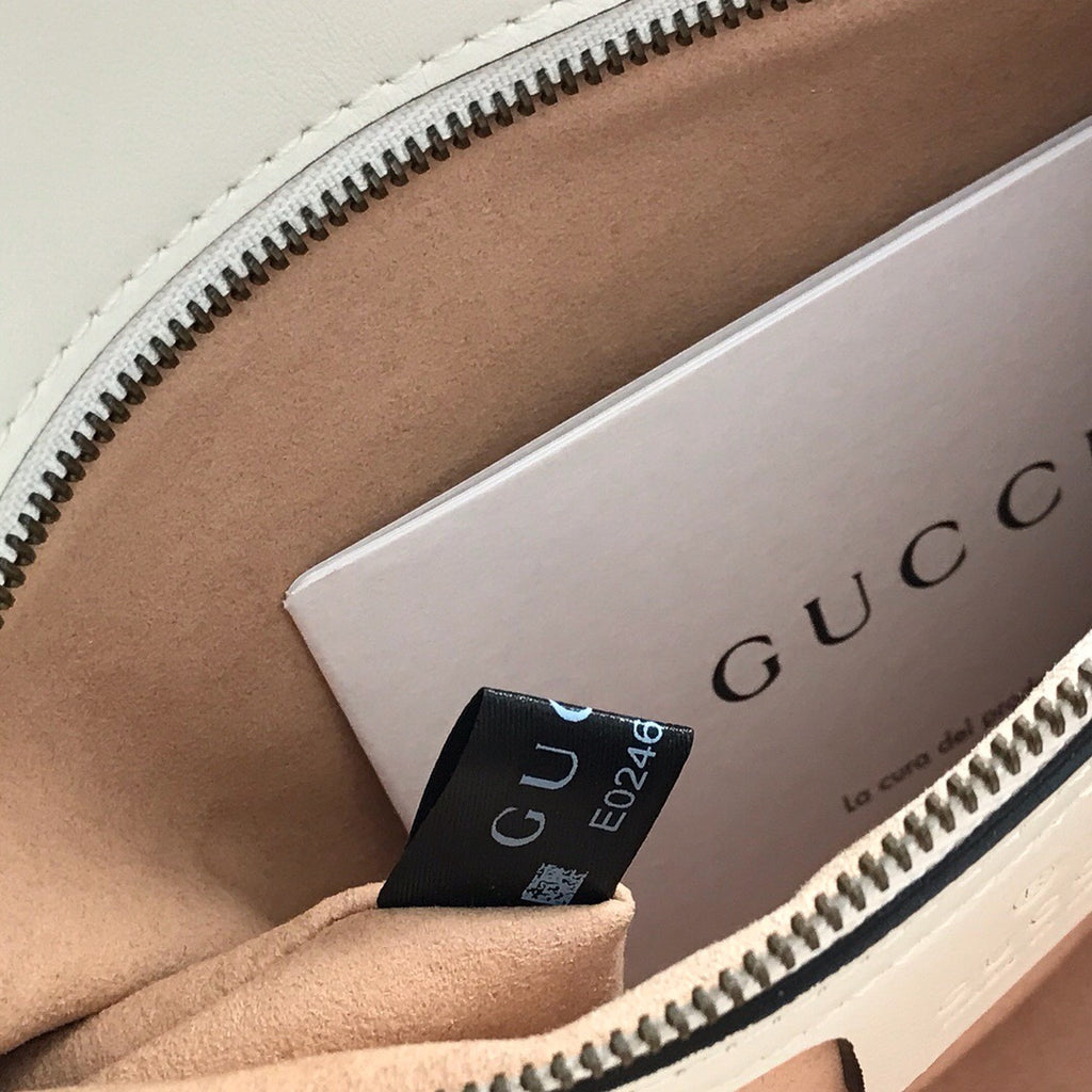 Gucci GG Marmont Small Matelasse Bag White.