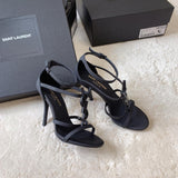 Saint Laurent BLACK ‘Cassandra’ Heeled Sandals