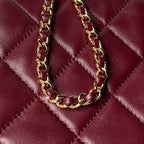 Chanel Mini Shopping Bag Dark Burgundy