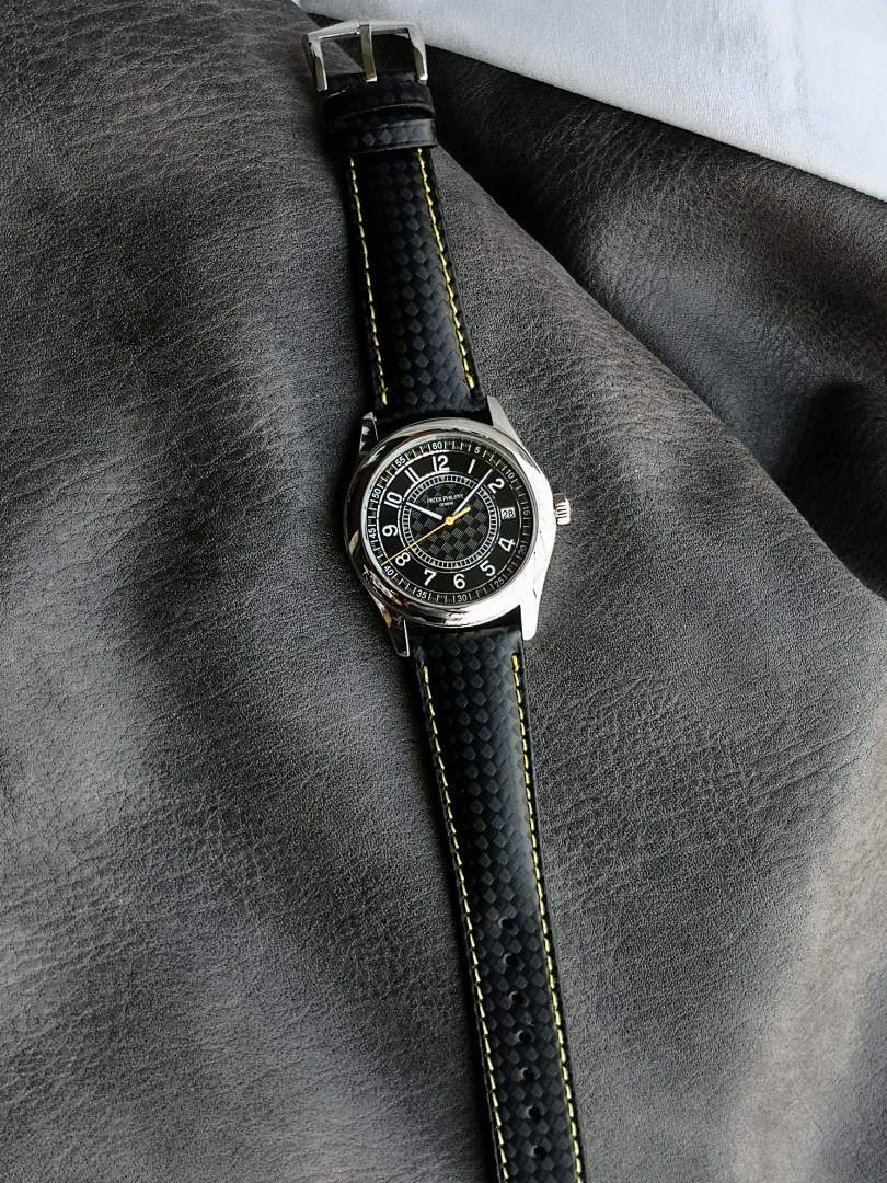Patek Philippe Calatrava "Ebony" Black Dial With Yellow Accents