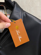 Loro Piana Evandro Calfskin Overshirt Black