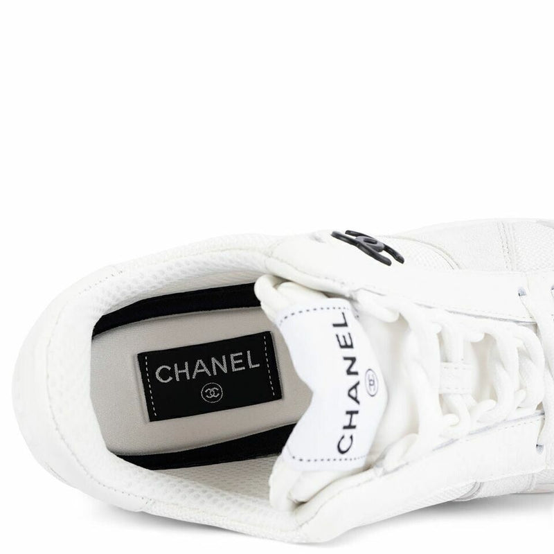 Chanel CC Logo White Sneakers