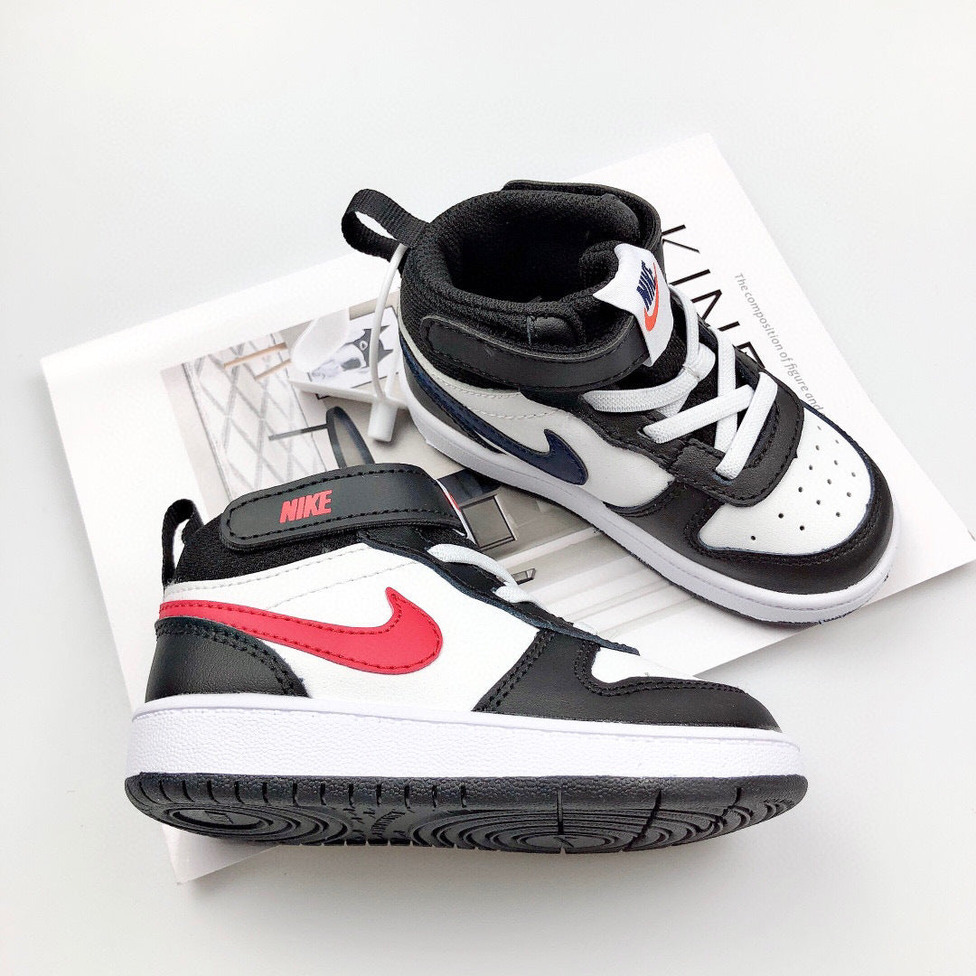 Nike Court Borough Mid 2 Infantil Branco Preto Vermelho