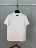 Loro Piana Camiseta de Algodão Com Placa de Logo em Couro