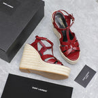 Saint Laurent Espadrille Tribute dark red