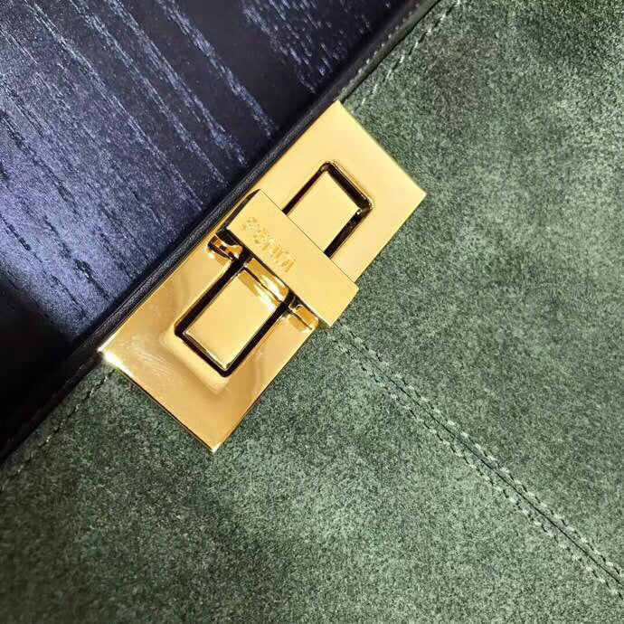 Fendi Peekaboo X-Lite Camurça Green