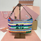 Miu Miu Mini Nécessaire Spirit em Crochê Multicolorido
