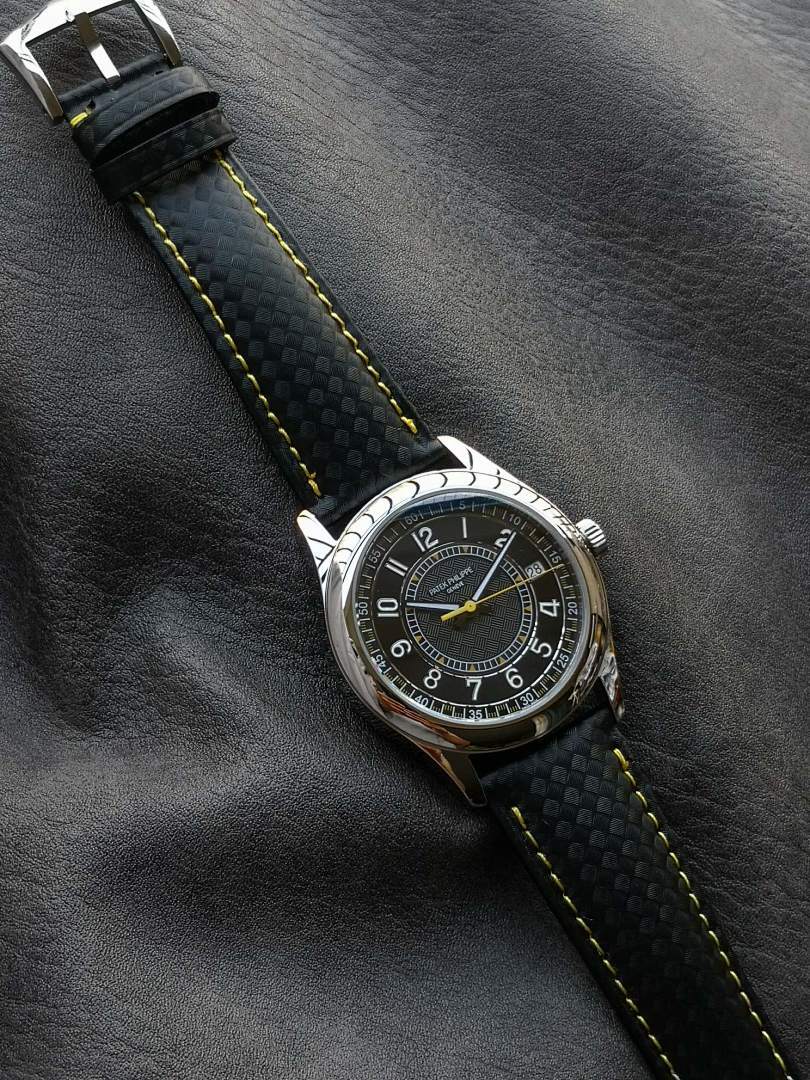 Patek Philippe Calatrava "Ebony" Black Dial With Yellow Accents