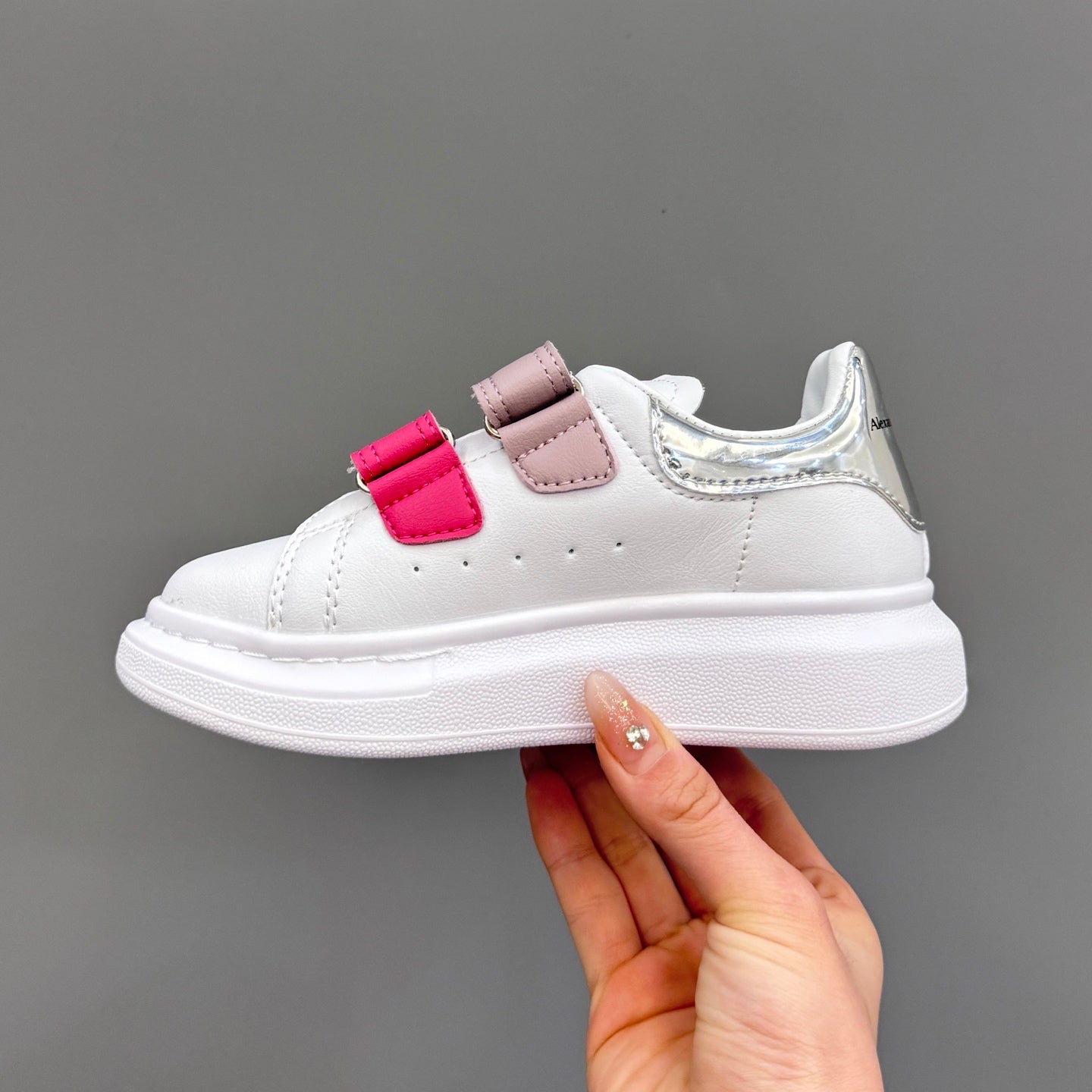 Tênis Alexander McQueen White with Pink Infantil