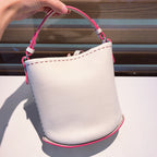Delvaux Pin Mini Bucket Off-White / Pink