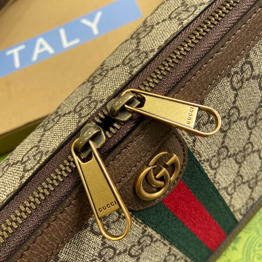 Gucci Ophidia Travel Case Bag Khaki