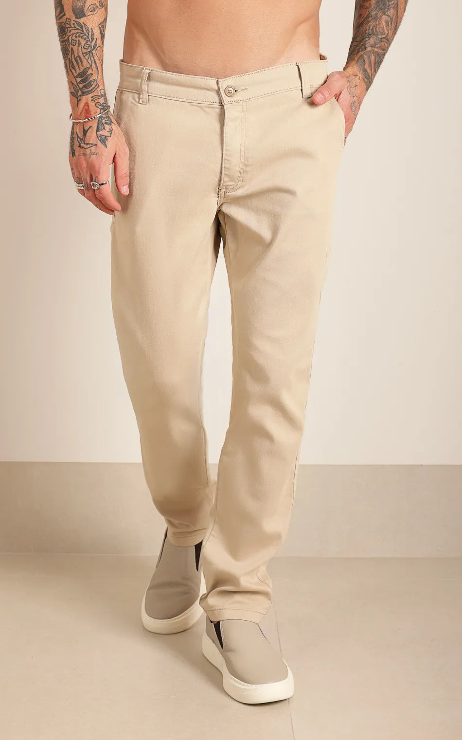 Calça Alfaiataria Masculina Caqui (Pronta Entrega)