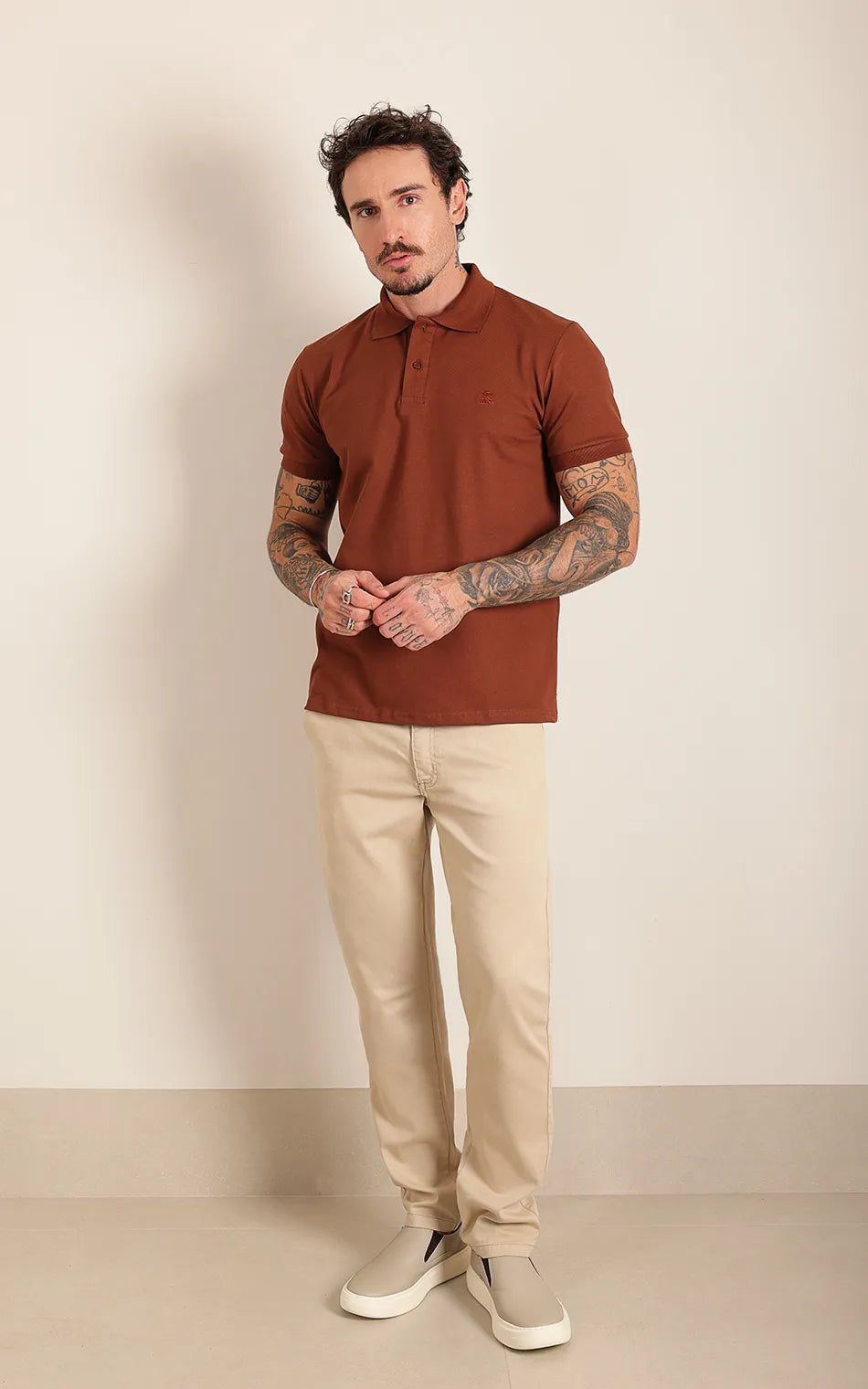 Calça Alfaiataria Masculina Caqui (Pronta Entrega)