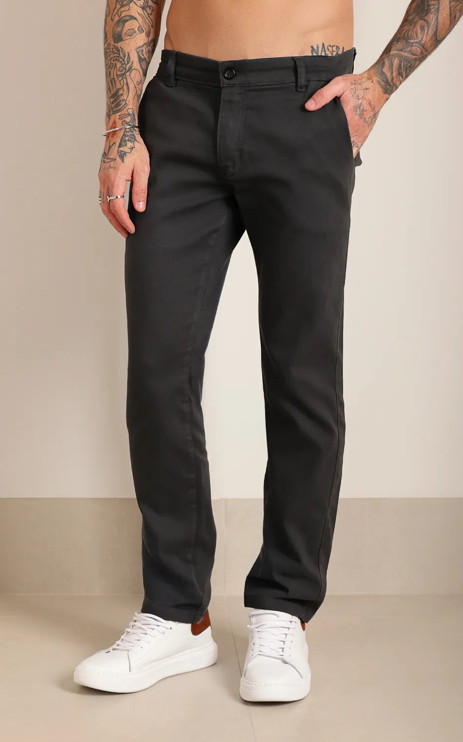 Calça Alfaiataria Masculina Cinza Escuro (Pronta Entrega)