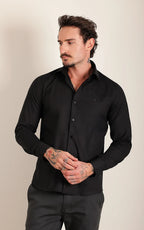 Camisa Ml Slim All Black (Pronta Entrega)