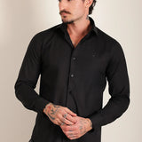 Camisa Ml Slim All Black (Pronta Entrega)