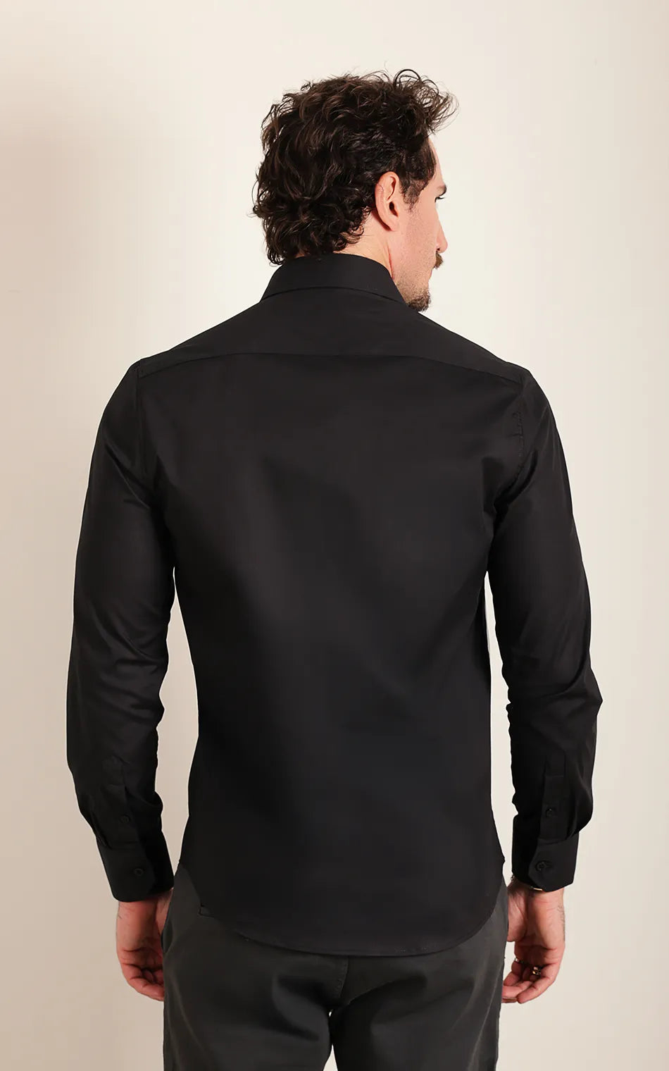 Camisa Ml Slim All Black (Pronta Entrega)