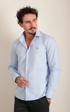 Camisa Ml Slim Azul Bebe (Pronta Entrega)