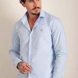 Camisa Ml Slim Azul Bebe (Pronta Entrega)