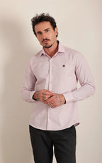 Camisa Ml Slim Rosé Xadrez (Pronta Entrega)