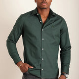 Camisa Ml Slim Verde Musgo (Pronta Entrega)