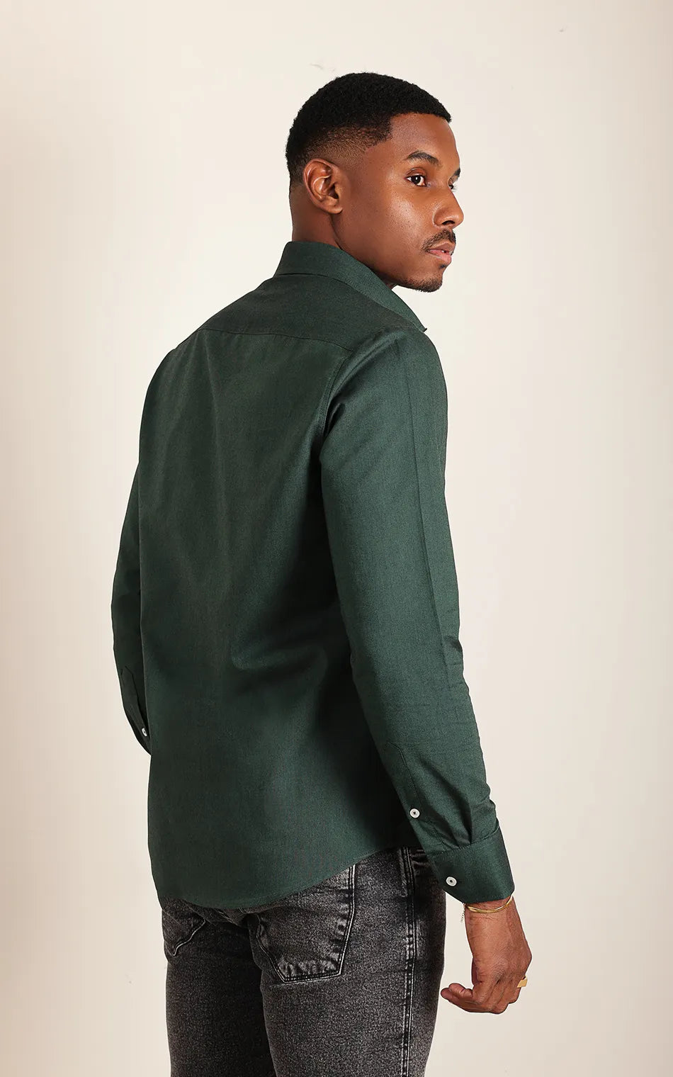 Camisa Ml Slim Verde Musgo (Pronta Entrega)