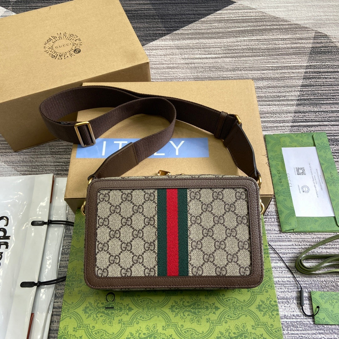 Gucci Ophidia Travel Case Bag Khaki