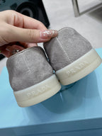 Prada Suede Loafers Grey