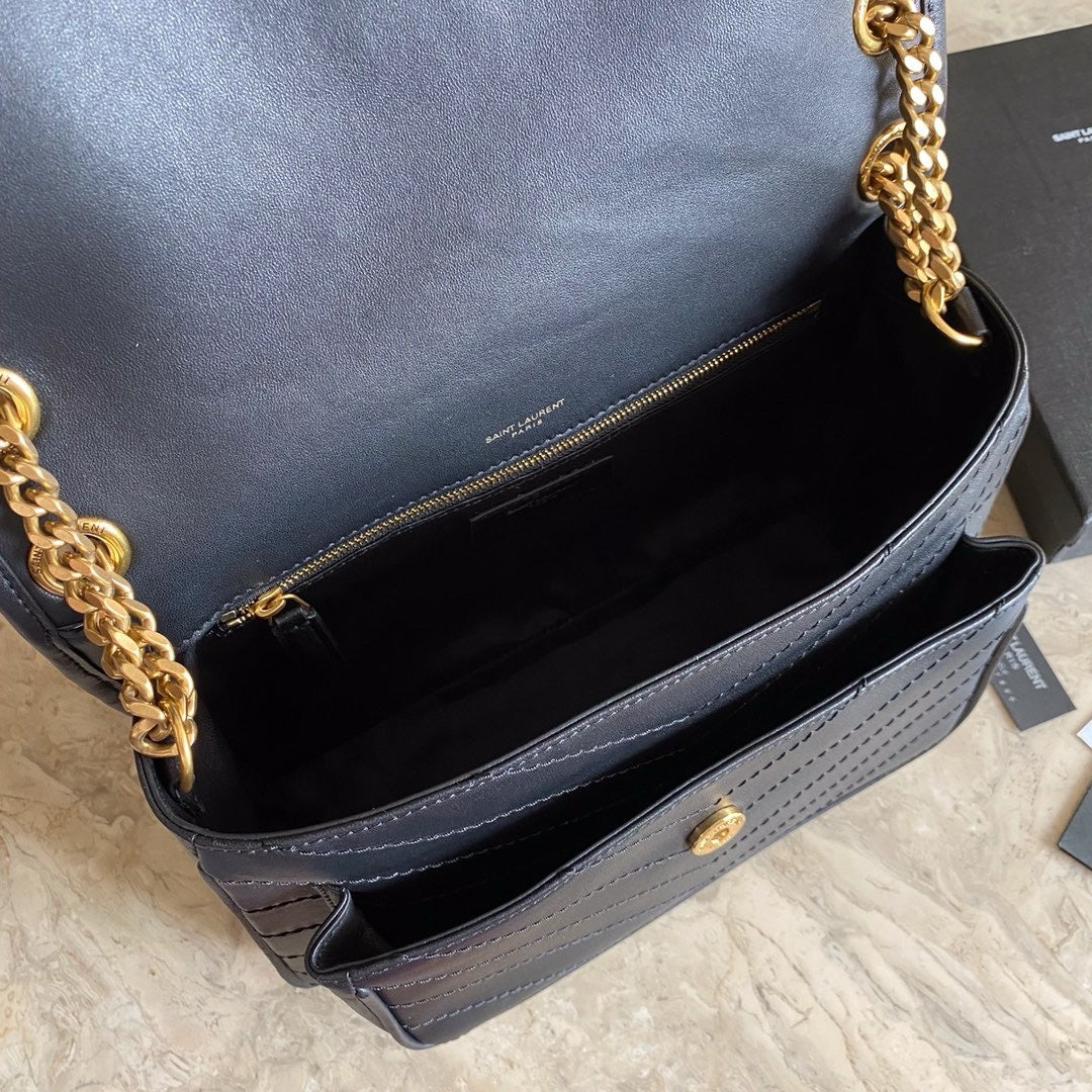 Saint Laurent NIKI baby Bag Black Ferragens Douradas