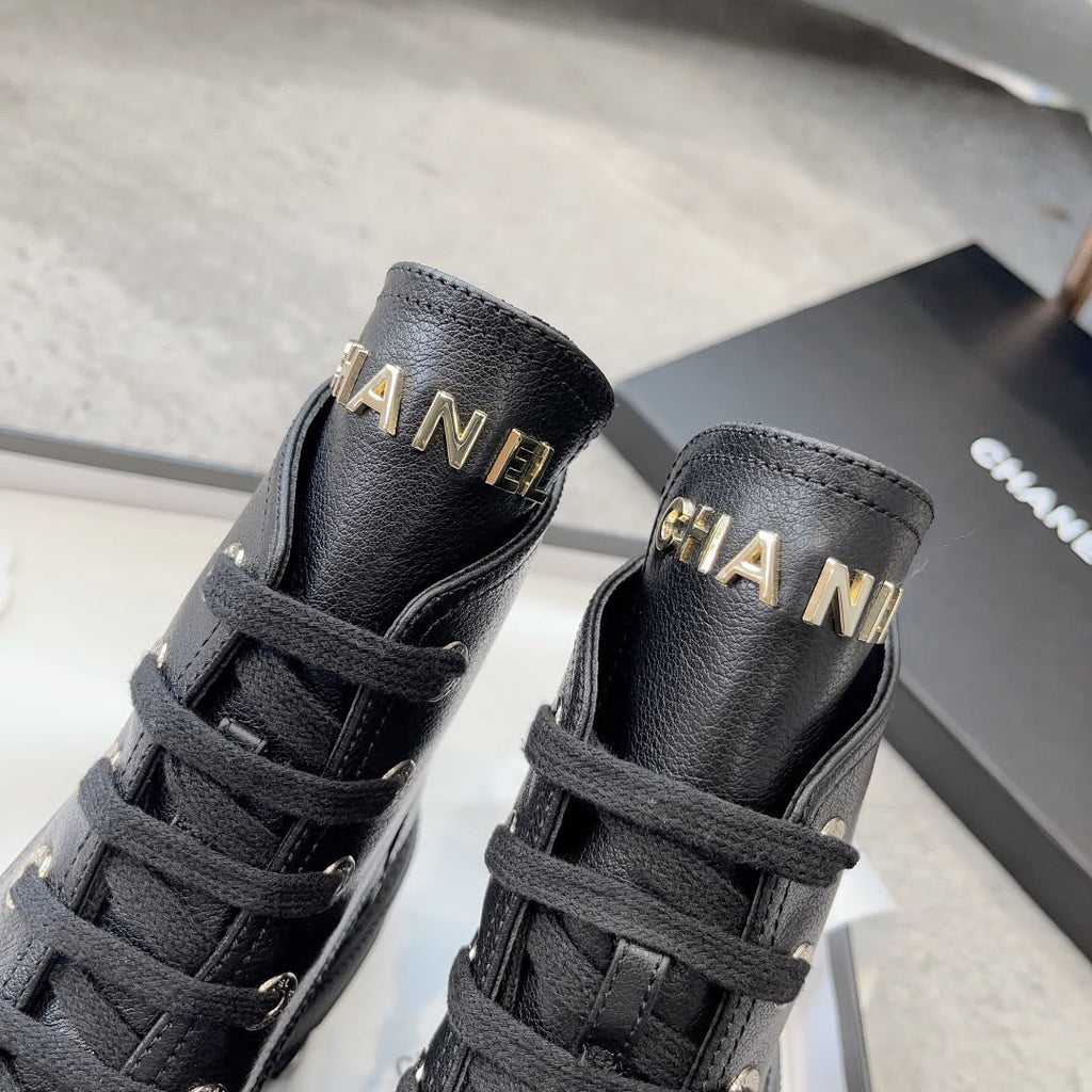 Chanel Combat Boot Black