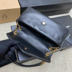 Yves Saint Laurent Calypso Lambskin Black Ferragens Douradas