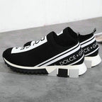 Dolce & Gabbana Sorrento Logo Slip On Black Grey White