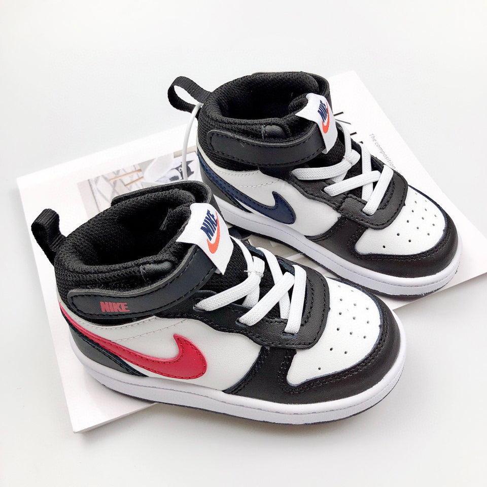 Nike Court Borough Mid 2 Infantil Branco Preto Vermelho