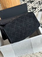 Bolsa Hobo  Chanel 25 em camurça Black Small
