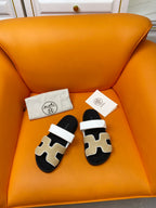 Hermes Chypre Straw & Leather