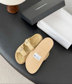 CHANEL Quilted Dad Sandal  Beige.