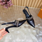 Louis Vuitton LV Vibe Slingback Pumps Black