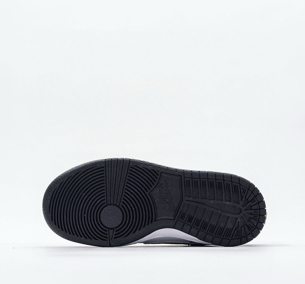 Nike Dunk Low SE GS "Pull Tab" (Black/White Metallic) Infantil