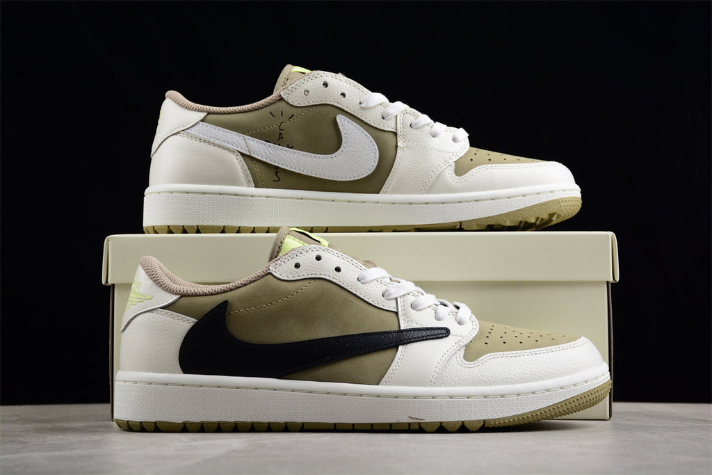 Jordan 1 Retro Low Golf Travis Scott Neutral Olive FZ3124