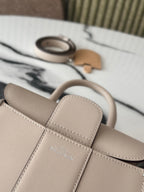 Delvaux Brillant Mini Leather Bag Off White