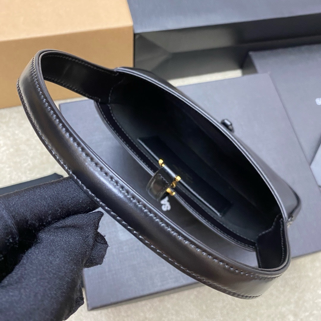 Saint Laurent Le 5 À 7 Top Handle Bag Black Ferragens Douradas