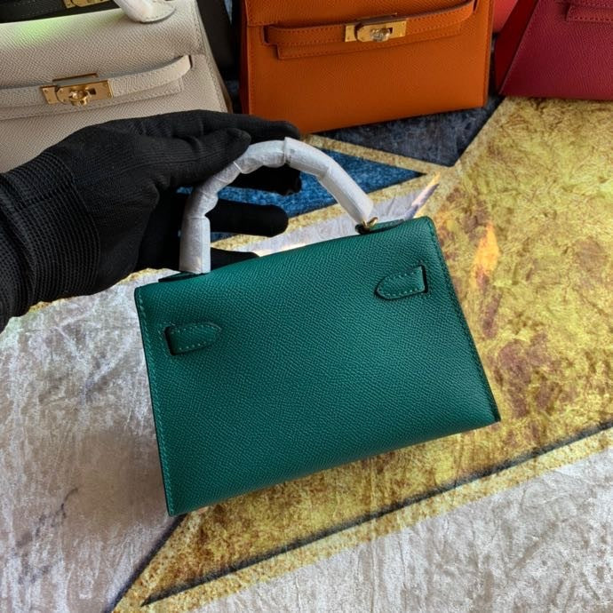 Bolsa Kelly Sellier Mini II Malachite (tamanho 20) .