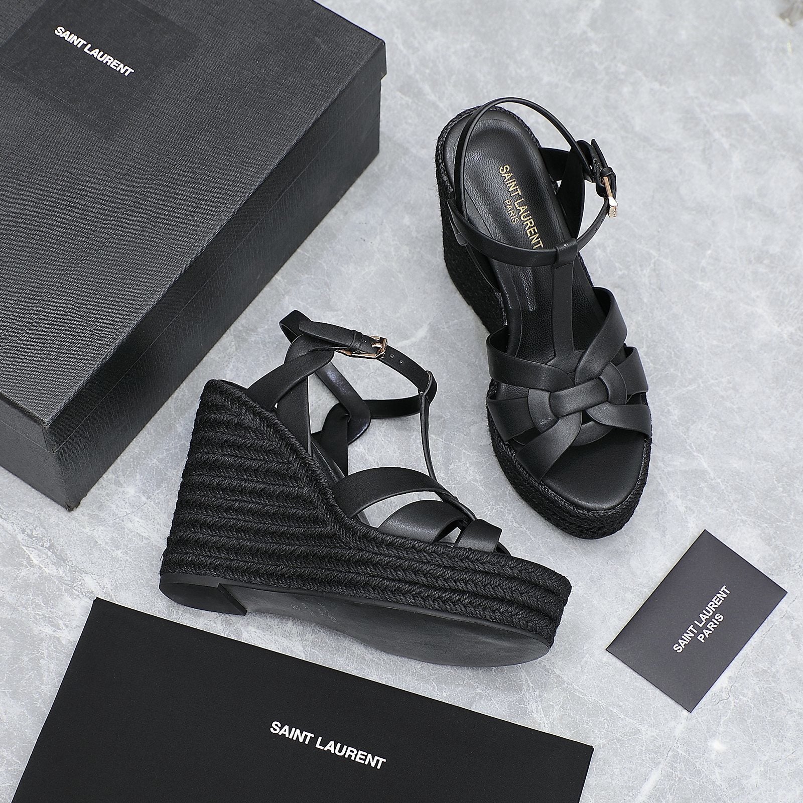 Saint Laurent Espadrille Tribute Black