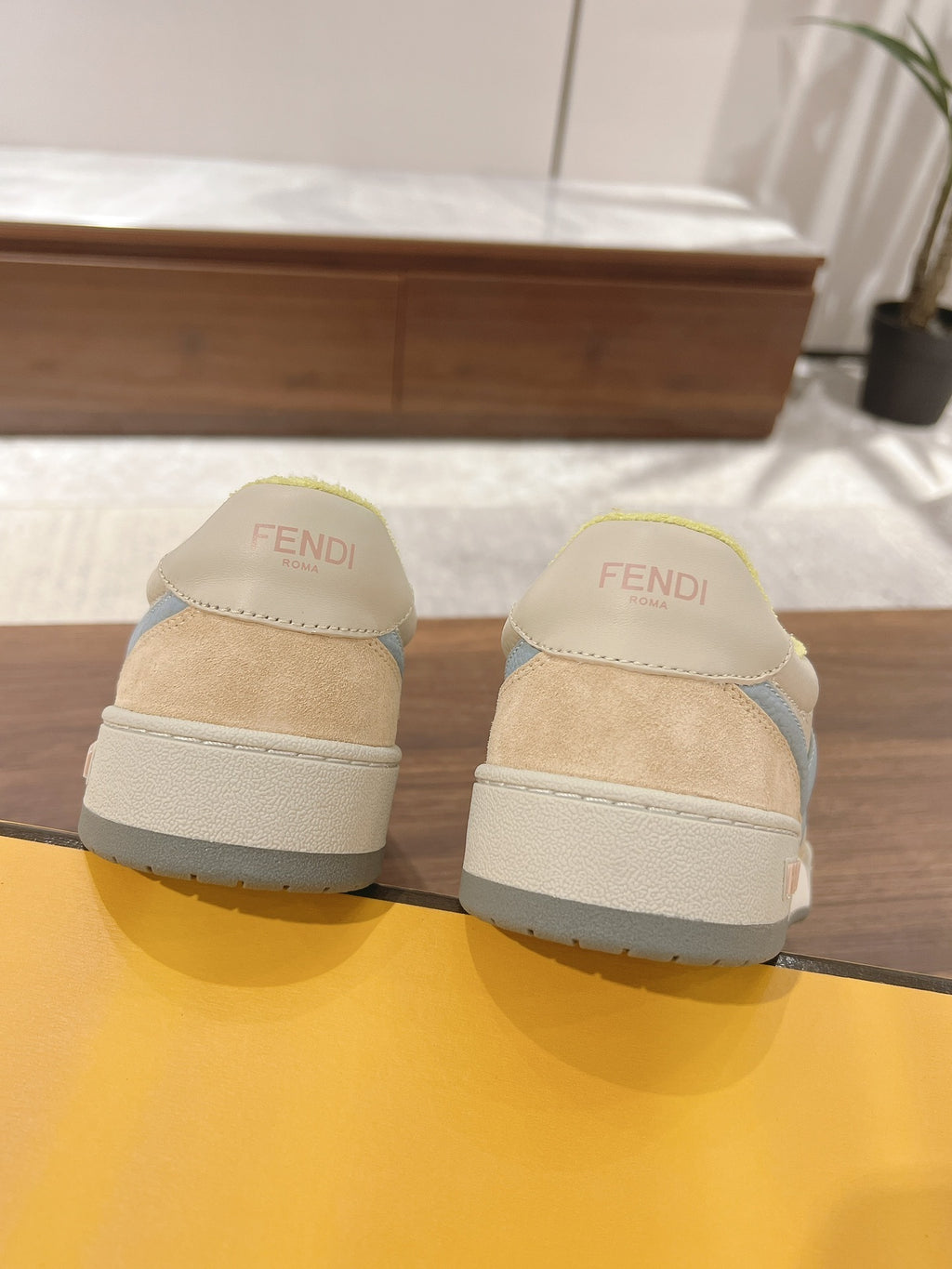 Fendi Match Yellow Suede